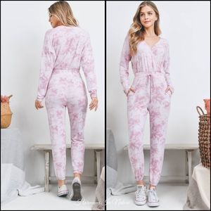 Pink Tie Dye Jumpsuit